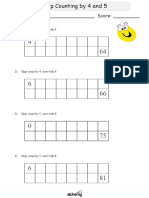 Primary Maths Worksheet (Skip Count by 4,5)