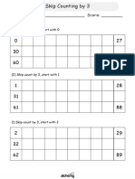 Primary Maths Worksheet (Skip Count by 3) Part 3