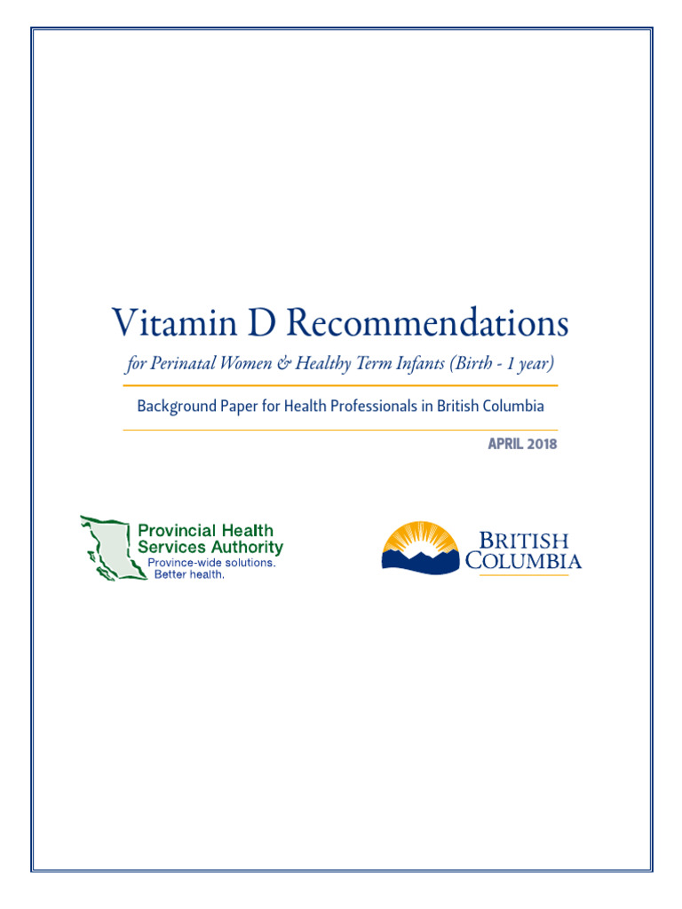 Vitamin D Perinatal PDF Dietary Supplements