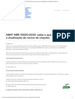 ABNT NBR 10520 - 2023 - Mudança Com A Atualização Da Norma de Citações - Biblioteca Unifor