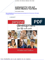 Personal Development For Life and Work 10th Edition Masters Test Bank
