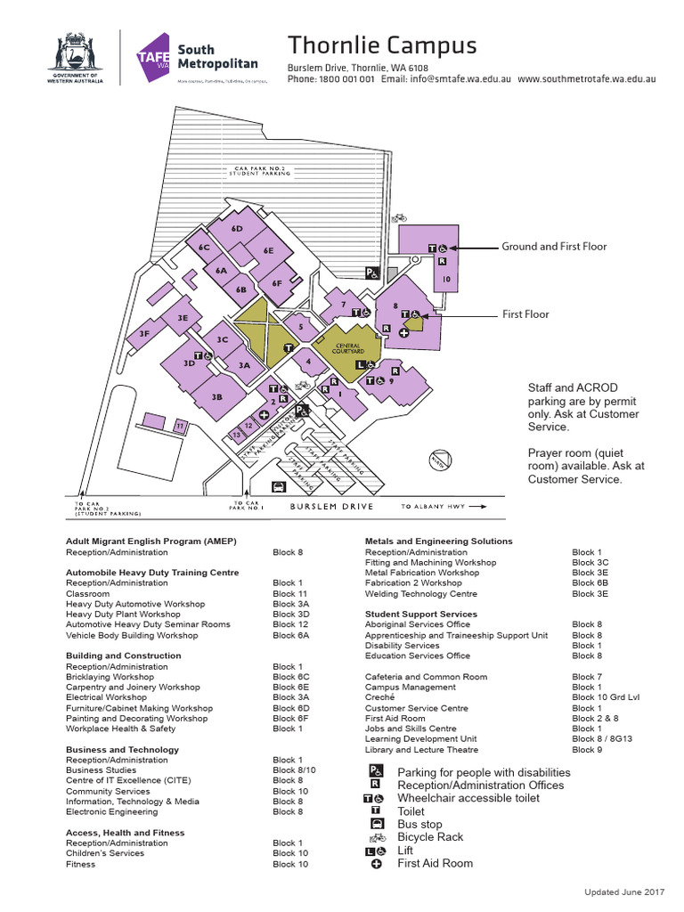 Thornlie TAFE Campus Map | PDF | Transport | Vehicles
