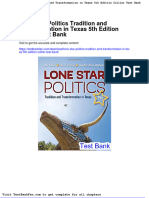 Lone Star Politics Tradition and Transformation in Texas 5th Edition Collier Test Bank