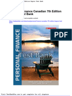 Personal Finance Canadian 7th Edition Kapoor Test Bank
