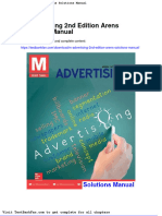 M Advertising 2nd Edition Arens Solutions Manual