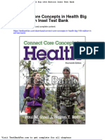 Connect Core Concepts in Health Big 14th Edition Insel Test Bank