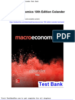 Macroeconomics 10th Edition Colander Test Bank