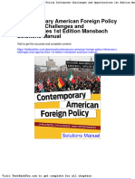 Contemporary American Foreign Policy Influences Challenges and Opportunities 1st Edition Mansbach Solutions Manual