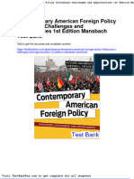 Contemporary American Foreign Policy Influences Challenges and Opportunities 1st Edition Mansbach Test Bank
