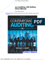 Contemporary Auditing 10th Edition Knapp Solutions Manual