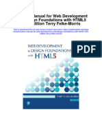 Solution Manual For Web Development and Design Foundations With Html5 10th Edition Terry Felke Morris