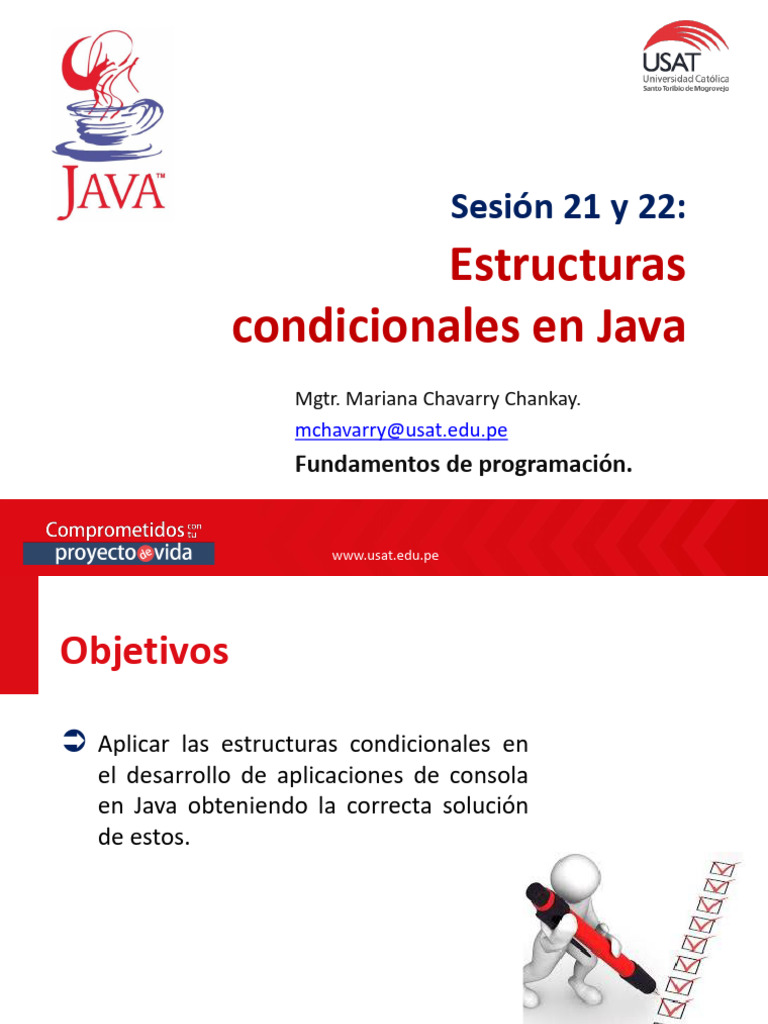 Sesion 21 y 22_Estructuras condicionales en Java | PDF