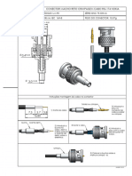 Conector BNC 75 Ohms Macho Reto Cabo Crimpagem RG-174 Nokia