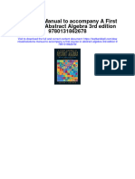 Solutions Manual To Accompany A First Course in Abstract Algebra 3rd Edition 9780131862678