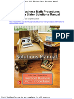 Practical Business Math Procedures 12th Edition Slater Solutions Manual
