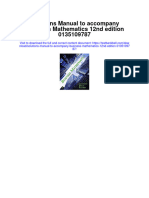 Solutions Manual To Accompany Business Mathematics 12nd Edition 0135109787