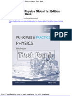 Practice of Physics Global 1st Edition Mazur Test Bank
