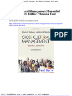 Cross Cultural Management Essential Concepts 4th Edition Thomas Test Bank
