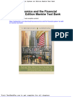 Macroeconomics and The Financial System 1st Edition Mankiw Test Bank