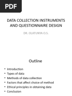 DR Olatunya Data Collection Instruments and Questionnaire Design