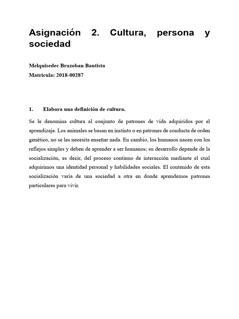 Asignación 2. Cultura, persona y sociedad PDF