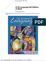 Development of Language 8th Edition Gleason Test Bank