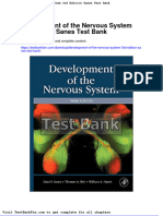 Development of The Nervous System 3rd Edition Sanes Test Bank