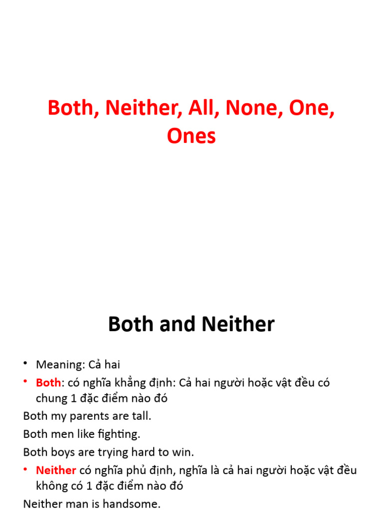 Both, Neither, All, None | PDF