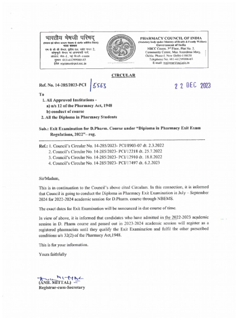 14-285 (For Institutions) Circular 22122023 | PDF