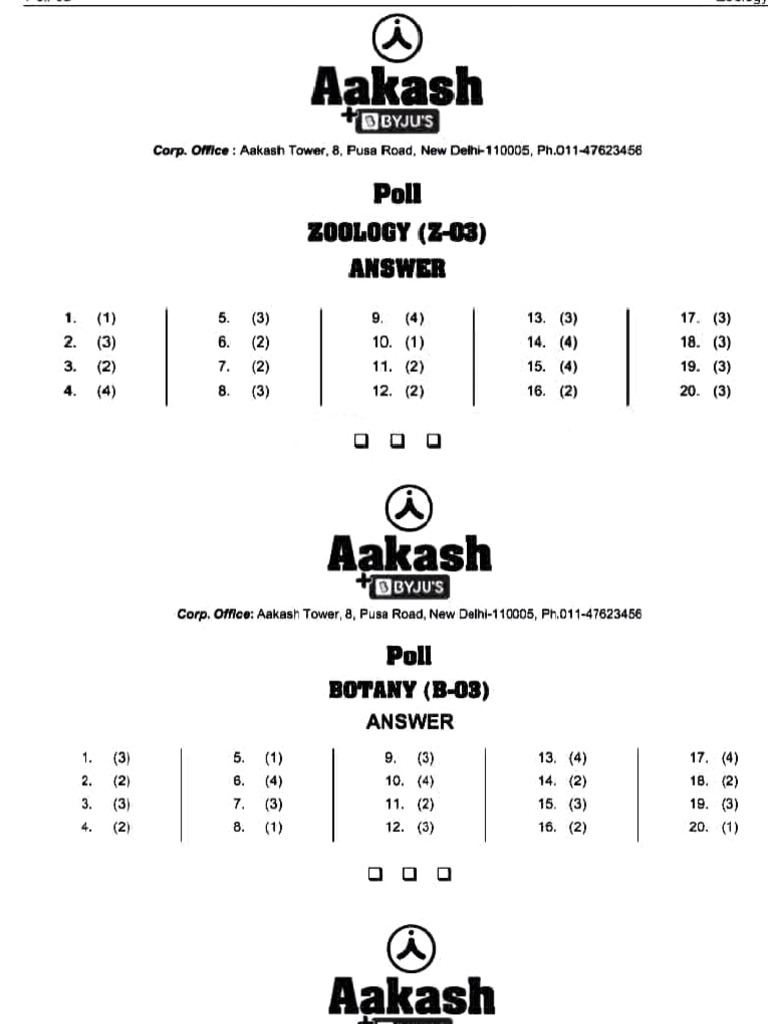 Poll 3 ANSWER KEY | PDF