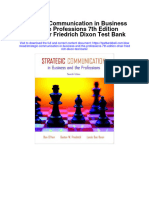 Strategic Communication in Business and The Professions 7th Edition Ohair Friedrich Dixon Test Bank