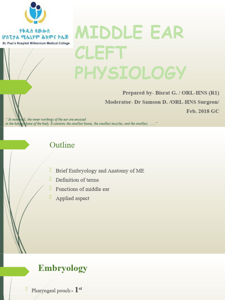 Middle Ear Physiology Overview | PDF | Ear | Sound