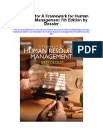 Test Bank For A Framework For Human Resource Management 7th Edition by Dessler