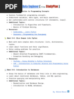 Data Engineering Study Plan