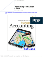 Managerial Accounting 14th Edition Warren Test Bank