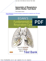 Egans Fundamentals of Respiratory Care 10th Edition Stoller Test Bank
