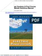 Electric Power Systems A First Course 1st Edition Mohan Solutions Manual