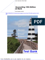 Managerial Accounting 15th Edition Garrison Test Bank