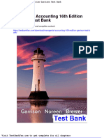 Managerial Accounting 16th Edition Garrison Test Bank