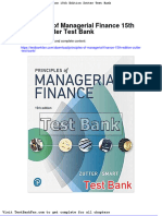 Principles of Managerial Finance 15th Edition Zutter Test Bank