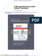 Principles of Managerial Finance Brief 6th Edition Gitman Test Bank