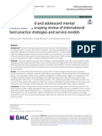 Optimising Child and Adolescent Mental Health Care - A Scoping Review of International Best-Practice Strategies and Service Models