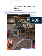 Managerial Accounting 4th Edition Wild Solutions Manual