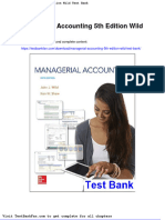 Managerial Accounting 5th Edition Wild Test Bank