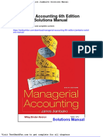 Managerial Accounting 6th Edition Jiambalvo Solutions Manual