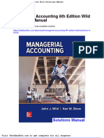 Managerial Accounting 6th Edition Wild Solutions Manual