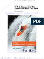 Principles of Risk Management and Insurance 12th Edition Rejda Test Bank