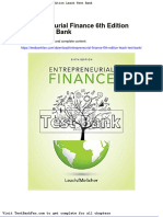 Entrepreneurial Finance 6th Edition Leach Test Bank