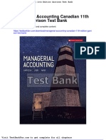 Managerial Accounting Canadian 11th Edition Garrison Test Bank