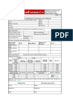 Template For Calibration Report of PH Meter